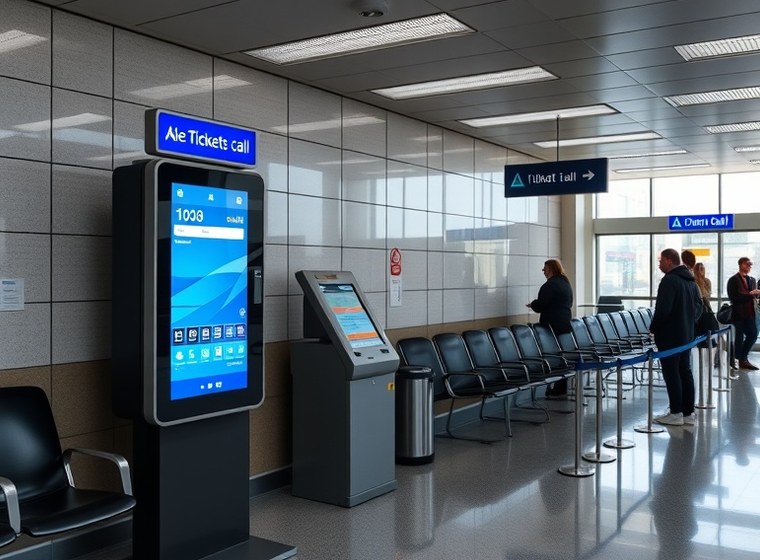 Sala de espera ordenada con sistema de turnos